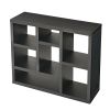Open Wooden Open Shelf Bookcase, Freestanding Display Storage Cabinet with 7 Cube Storage Spaces, Floor Standing Bookshelf, Entryway