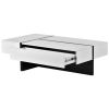 Contemporary Rectangle Design Living Room Furniture, Modern High Gloss Surface Cocktail Table, Center Table for Sofa or Upholstered Chairs