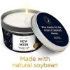 Magnificent 101 Long Lasting New Moon Aromatherapy Candle | 6 Oz - 35 Hour Burn Time | All Natural Soy Wax Candle with Sage