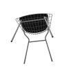 Manhattan Comfort Madeline Chair with Seat Cushion in Charcoal Grey and Black
