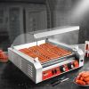 1670w Hot Dog Rollers,11 Rollers 30 Hotdog Roller Grill,Stainless Steel Hot Dog Machine With Dust Cover