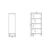 Manhattan Comfort Lexington 59.72 Bookcase with 4 Shelves in Black