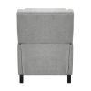 Modern Home Furniture Reclining Chair 1pc Gray Textured Fabric Upholstered Nailhead Trim Solid Wood Frame Self-Reclining Motion Chair