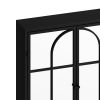 23.62 "Vintage Two Door Wall Cabinet with Mirror, Three-level Entrance Storage Space for Living Room, Bathroom, Dining Room, Black