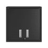 Manhattan Comfort Fortress 30" Floating Textured Metal Garage Cabinet with Adjustable Shelves in Charcoal Grey