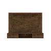 Manhattan Comfort Liberty 70.86 Floating Wall Entertainment Center with Overhead Shelf in Rustic Brown