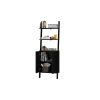 Manhattan Comfort Cooper Ladder Display Cabinet with 2 Floating Shelves in Black