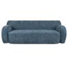 U_Style 81.5'' Minimalist Curved Upholstered Sofa, 3-Seat Modular Casual Sofa for Living Room, Bedroom, and Apartments