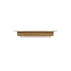 Manhattan Comfort Camberly 62.36 Floating Entertainment Center with 3 Shelves and Overhead Decor Shelf in White and Cinnamon