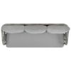 Manhattan Comfort Riviera Rope Wicker 4-Piece 5 Seater Patio Conversation Set with Cushions in Grey