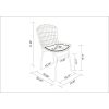 Manhattan Comfort Madeline Chair with Seat Cushion in Charcoal Grey and Black