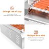 1670w Hot Dog Rollers,11 Rollers 30 Hotdog Roller Grill,Stainless Steel Hot Dog Machine With Dust Cover