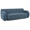 U_Style 81.5'' Minimalist Curved Upholstered Sofa, 3-Seat Modular Casual Sofa for Living Room, Bedroom, and Apartments