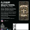 Saints OFFICIAL NFL Realtree "Stripes" Beach Towel; 30" x 60"