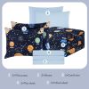 Space 7 Pieces Bed in A Bag, Lightweight Space Bedding Sets for Kids, Teens, Full