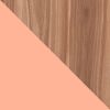 Manhattan Comfort Beekman 43.7 Low Cabinet with 4 Shelves in Brown and Pink