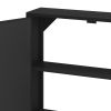 23.62 "Vintage Two Door Wall Cabinet with Mirror, Three-level Entrance Storage Space for Living Room, Bathroom, Dining Room, Black
