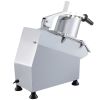 VEVOR 110V Commercial Food Processor 2 Feeding Holes, 550W Electric Vegetable Slicer 1600 RPM, Stainless Steel Vegetable Processor Detachable 6-blades