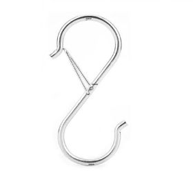 10 /100pcs Metal Hanging Hooks S Shaped Hanger Hook Hanging Heavy Duty Hooks Clasp For Kitchen Pot Shelf Home Bathroom Storage (Color: Silver, size: 20PCS)