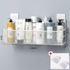 Shower Wall Shelf Wall Mounted Bathroom Shelves Storage Rack Toilet WC Accessories Kitchen Free Punch Condiment Storage Baskets