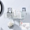 Shower Wall Shelf Wall Mounted Bathroom Shelves Storage Rack Toilet WC Accessories Kitchen Free Punch Condiment Storage Baskets