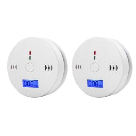 1-6Pcs CO Sensor Carbon Monoxide Detector Sound Independent CO Poisoning Warning Alarm Detectors Meter Kitchen Fireplace Indoor (Ships From: CN, Color: 2PCS)