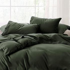 Bedsure Soft Sheet Set - Hotel Luxury, Easy Care Polyester Microfiber Cooling Bed Sheet Set (Color: Olive Green, size: Twin)