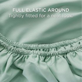 Bedsure Soft Sheet Set - Hotel Luxury, Easy Care Polyester Microfiber Cooling Bed Sheet Set (Color: Mint Green, size: California King)
