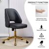 Modern home PU office chair adjustable 360 ¬∞ rotating chair engineering plastic armless rotating computer chair with wheels living room bedroom offic