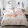 Duvet Cover Set Pure Cotton Women Girl Cute Quilt Cover Kawaii Strawberry Bedding Set 3 PCS 1 Queen Comfy Comforter Cover 2