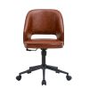 Modern home PU office chair adjustable 360 ¬∞ rotating chair engineering plastic armless rotating computer chair with wheels living room bedroom offic