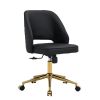 Modern home PU office chair adjustable 360 ¬∞ rotating chair engineering plastic armless rotating computer chair with wheels living room bedroom offic