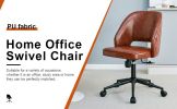 Modern home PU office chair adjustable 360 ¬∞ rotating chair engineering plastic armless rotating computer chair with wheels living room bedroom offic