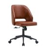 Modern home PU office chair adjustable 360 ¬∞ rotating chair engineering plastic armless rotating computer chair with wheels living room bedroom offic