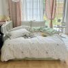 Duvet Cover Set Pure Cotton Women Girl Cute Quilt Cover Kawaii Strawberry Bedding Set 3 PCS 1 Queen Comfy Comforter Cover 2