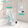 Mini Desktop Cooling Fan Rechargeable Battery Powered Personal Fan Speed Adjustment Strong Airflow Quiet Travel Fan with LCD Display for Home Office T