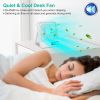 Mini Desktop Cooling Fan Rechargeable Battery Powered Personal Fan Speed Adjustment Strong Airflow Quiet Travel Fan with LCD Display for Home Office T