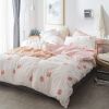 Duvet Cover Set Pure Cotton Women Girl Cute Quilt Cover Kawaii Strawberry Bedding Set 3 PCS 1 Queen Comfy Comforter Cover 2